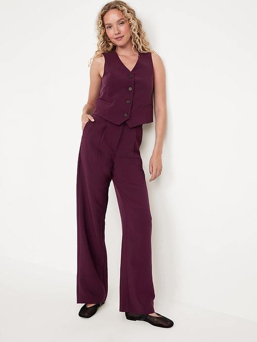 Extra High-Waisted Taylor Wide-Leg Trouser Pants Product Image