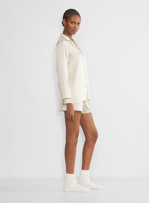 nightside silk pajama shirt Product Image