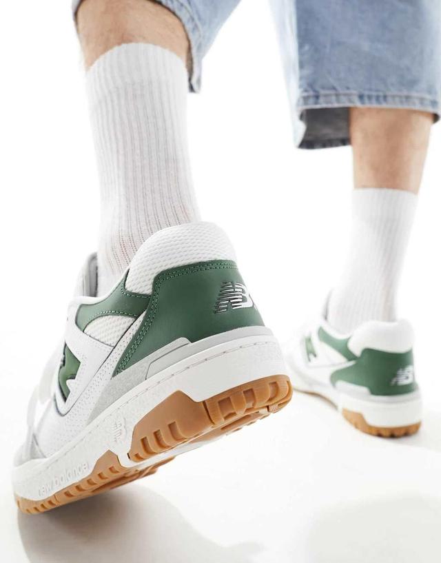 New Balance 550 sneakers in white with green detail Product Image