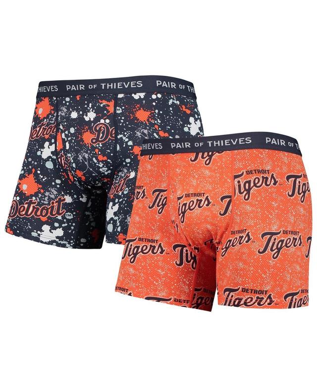 Mens Pair of Thieves Orange Detroit Tigers Super Fit 2-Pack Boxer Briefs Set - Orange Product Image