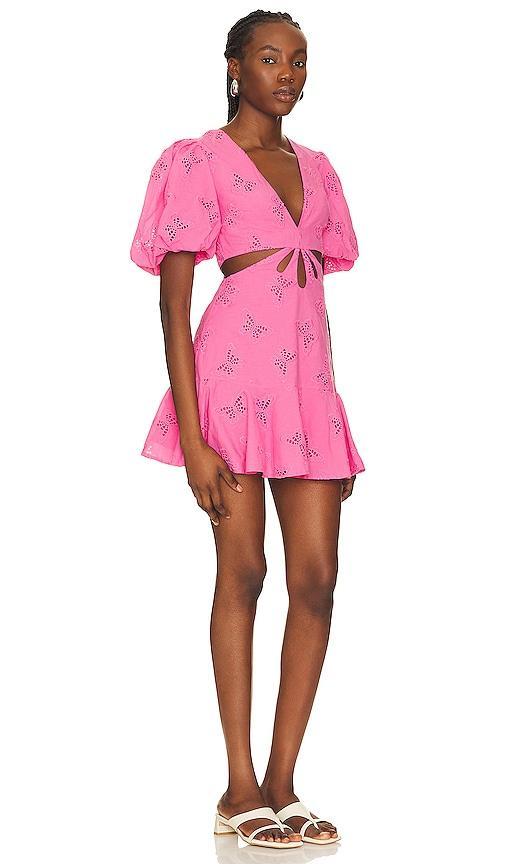 Lovers and Friends Farrah Mini Dress in Fuchsia. - size XXS (also in M, S, XS) Product Image