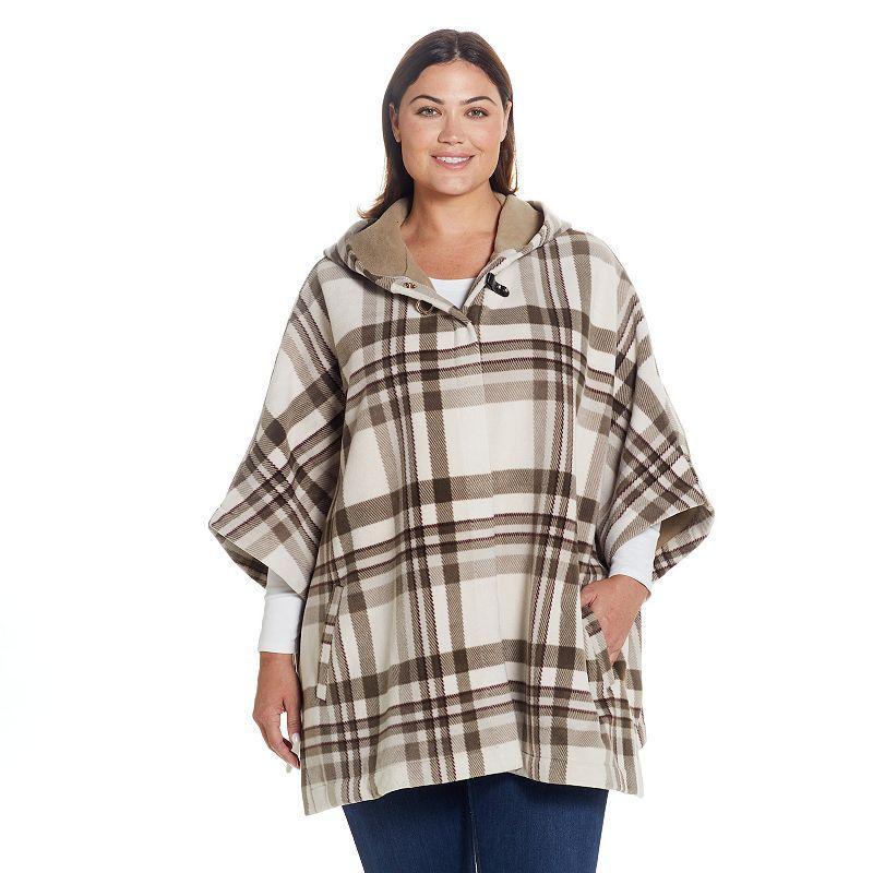 Womens Weathercast Hood Fleece Poncho Product Image