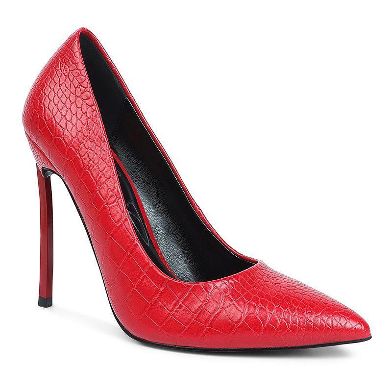 London Rag Urchin Womens Crocodile Pattern Pumps Product Image