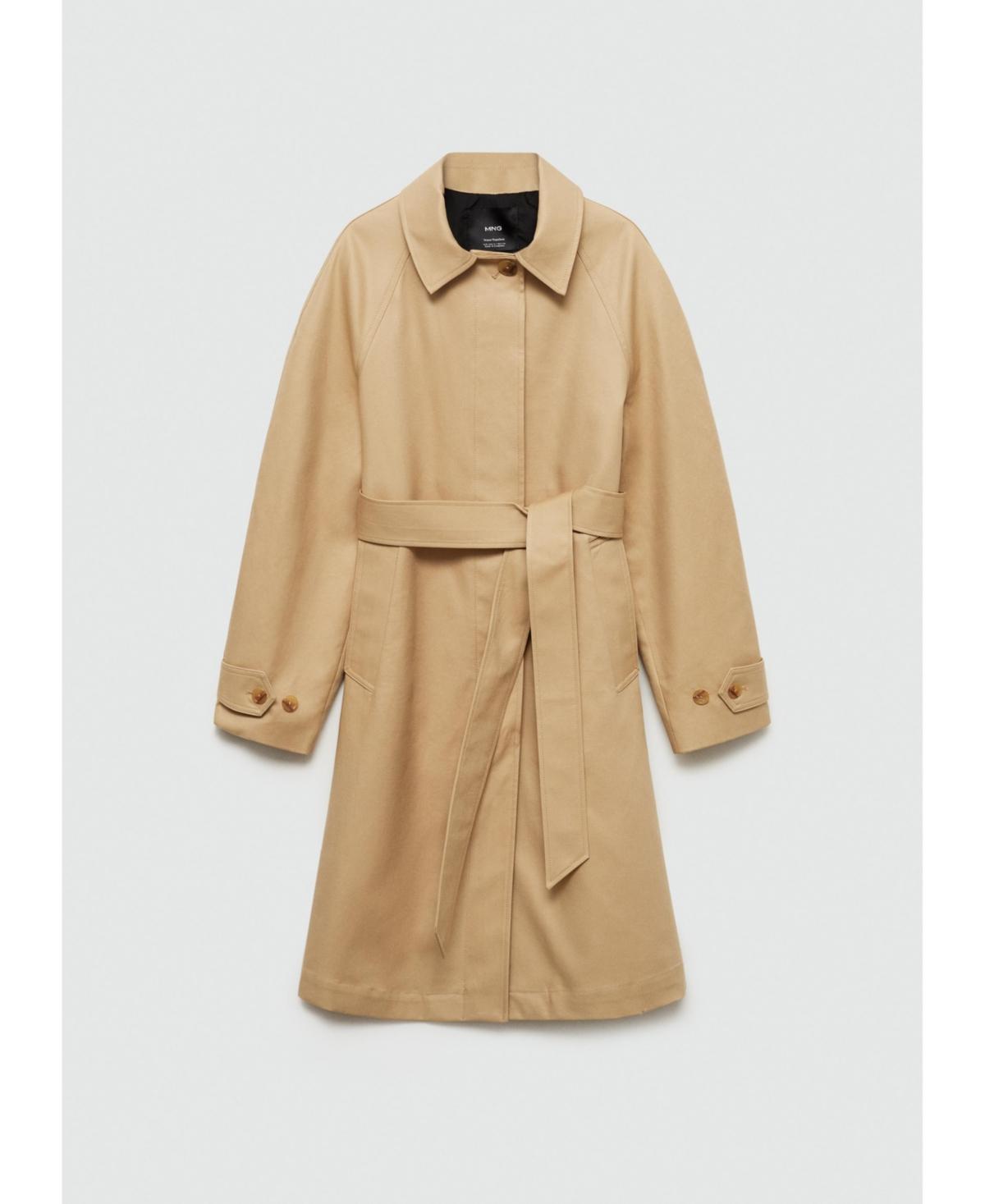 Mango Womens Belted Cotton Trench Coat product image