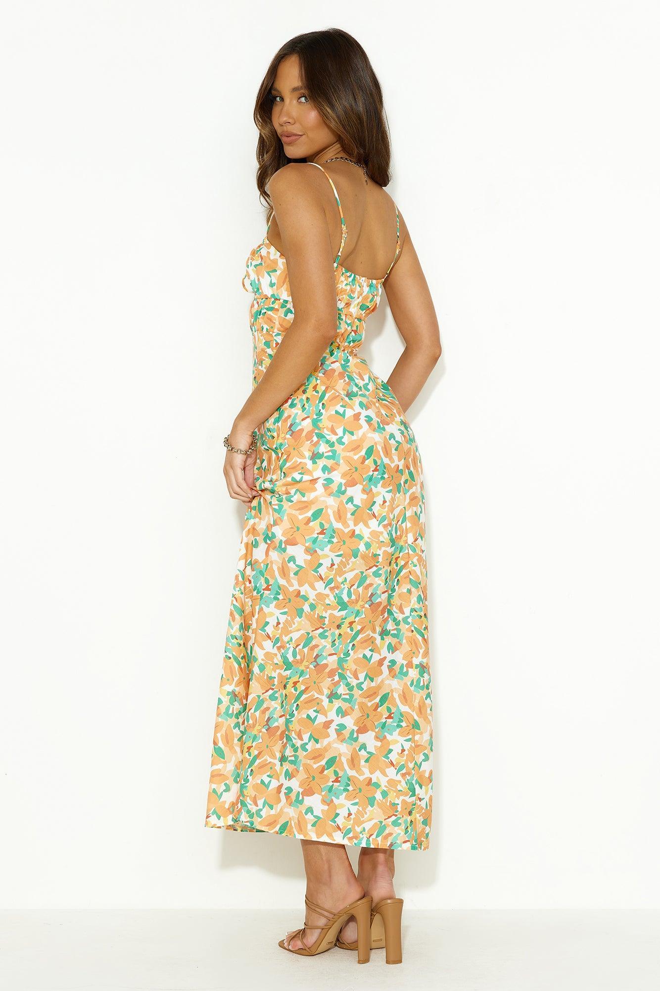 Zesty Fresh Maxi Dress Orange Product Image