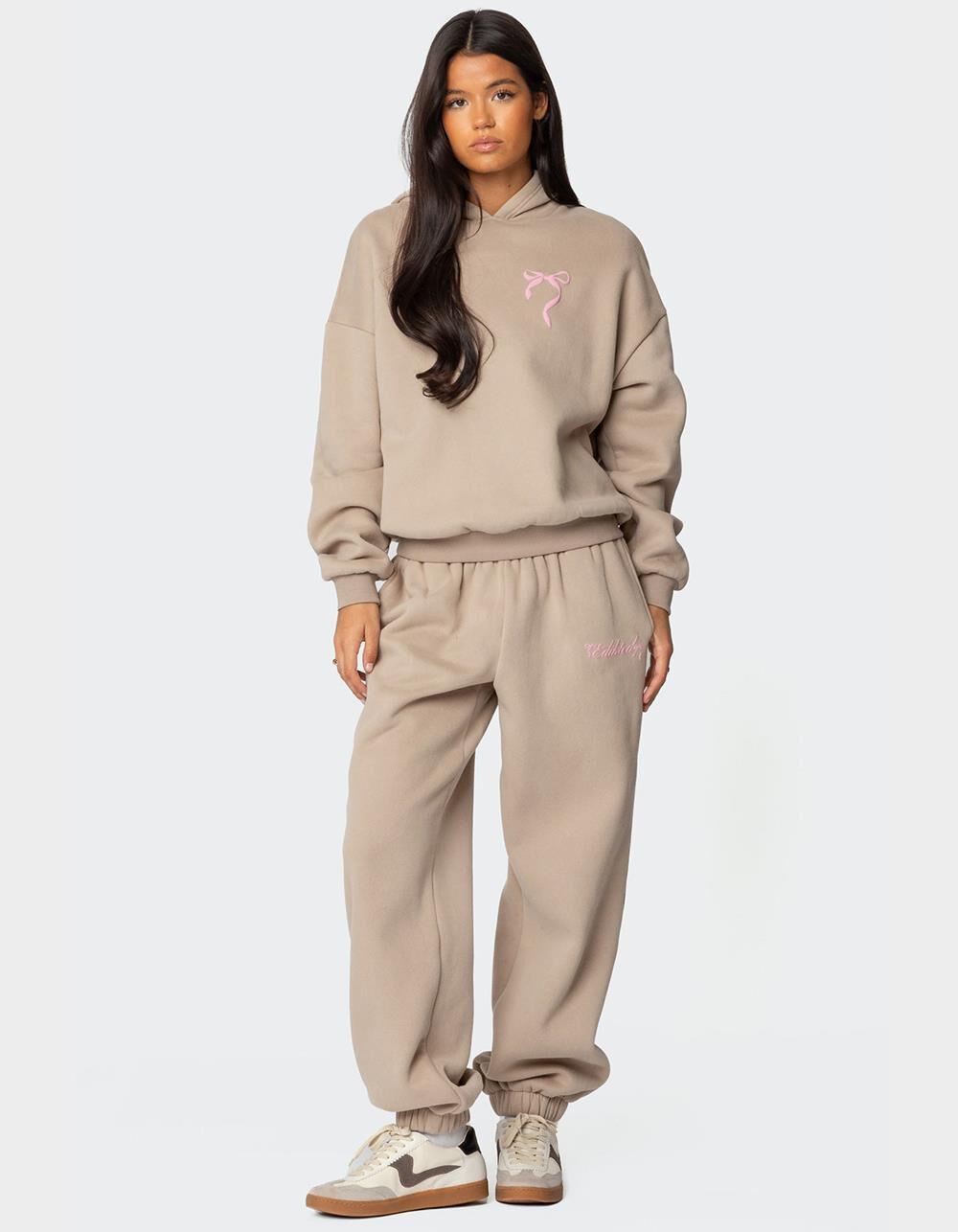 EDIKTED Sasha Bow Detail Sweatpants Product Image