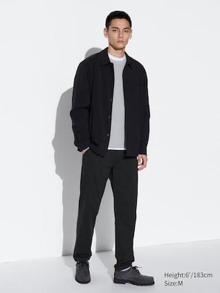 Mens Ultra Stretch Dry-Ex Tapered Pants (Tall) with Moisture-Wicking Black XS UNIQLO US Product Image