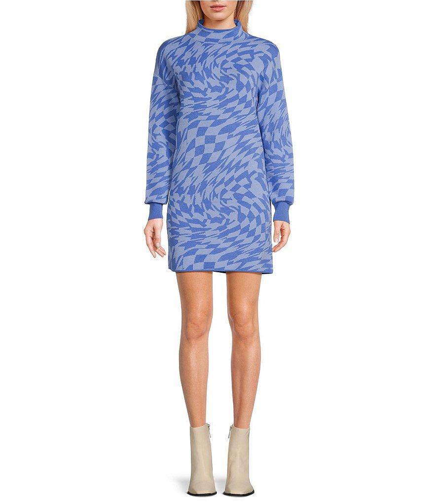 GB Geometric Swirl Print Sweater Dress Product Image