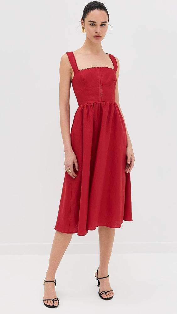 Reformation Tagliatelle Linen Dress | Shopbop Product Image