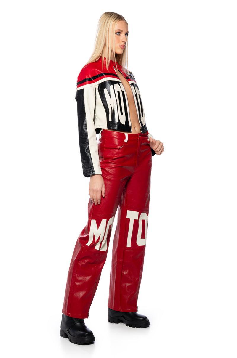 SPEED UP MOTOR FAUX LEATHER PANT Product Image