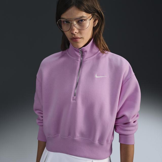 Nike Womens Sportswear Phoenix Fleece Oversized Half-Zip Crop Sweatshirt Product Image