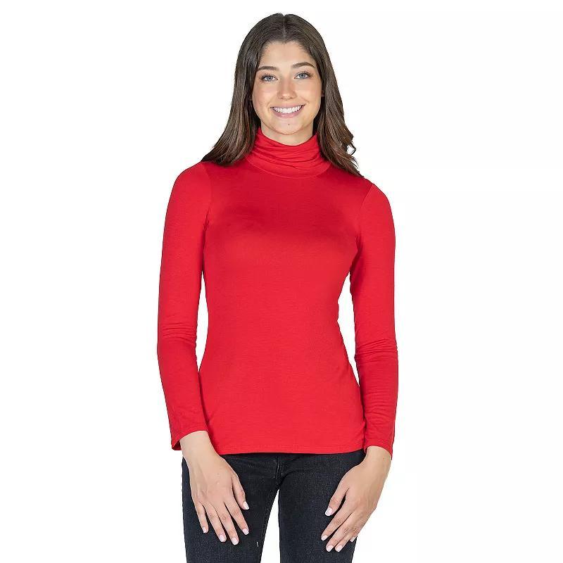 Womens 24Seven Comfort Apparel Classic Long Sleeve Turtleneck Product Image