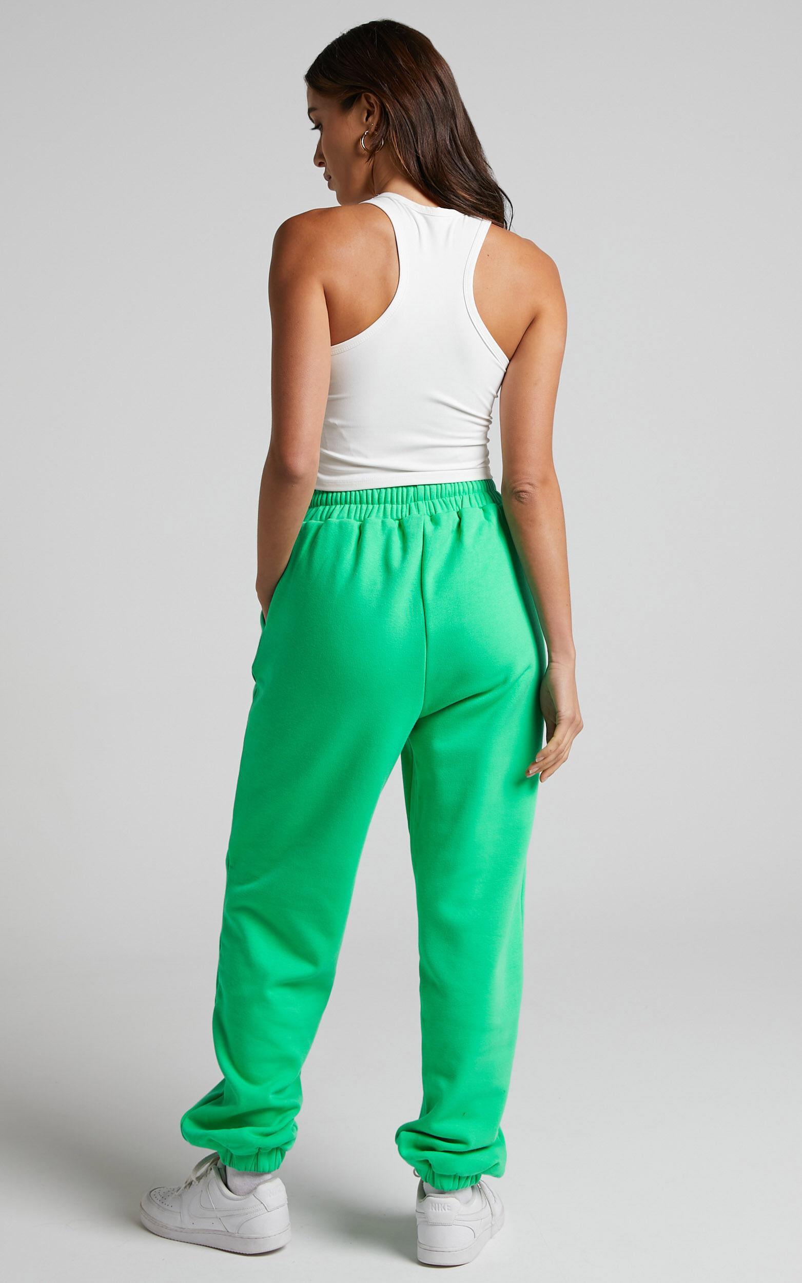 The Hunger Project x Showpo Mid Waisted Sweatpants in Green Product Image