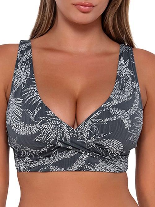 Printed Underwire Wrap Bikini Top Product Image