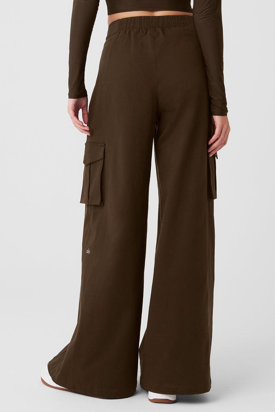 Show Off Cargo Wide Leg Trouser - Espresso Female Product Image