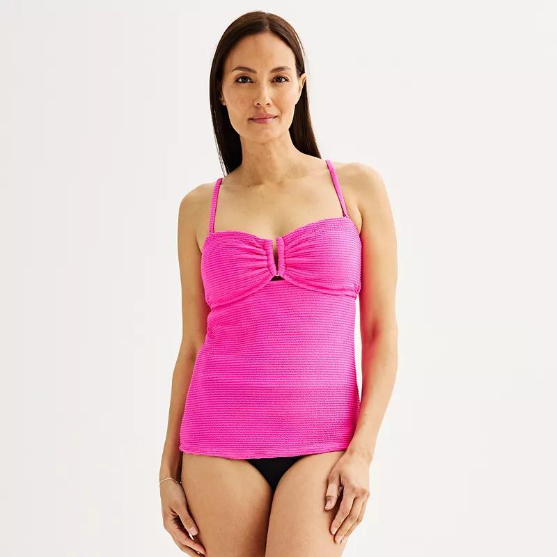 Womens Freshwater Pucker Up U-Wire Bandeau Tankini Product Image