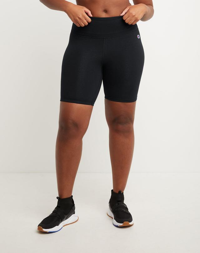 Womens Champion Everyday Bike Shorts, C Logo, 7 Black S Product Image