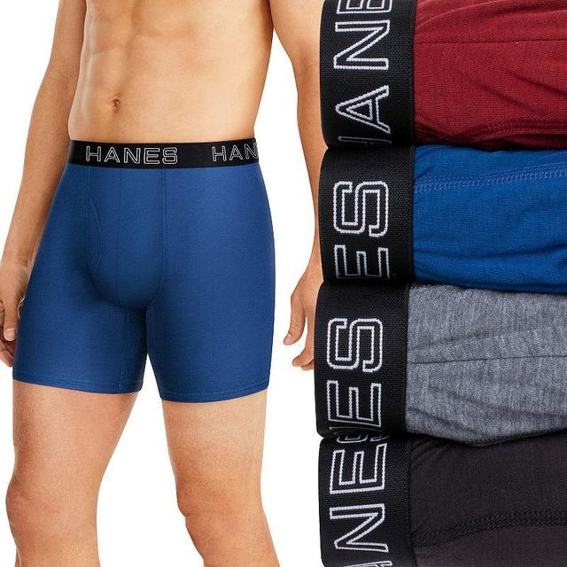 Mens Hanes 4-pack Ultimate Comfort Flex Fit Total Support Pouch Boxer Briefs Product Image