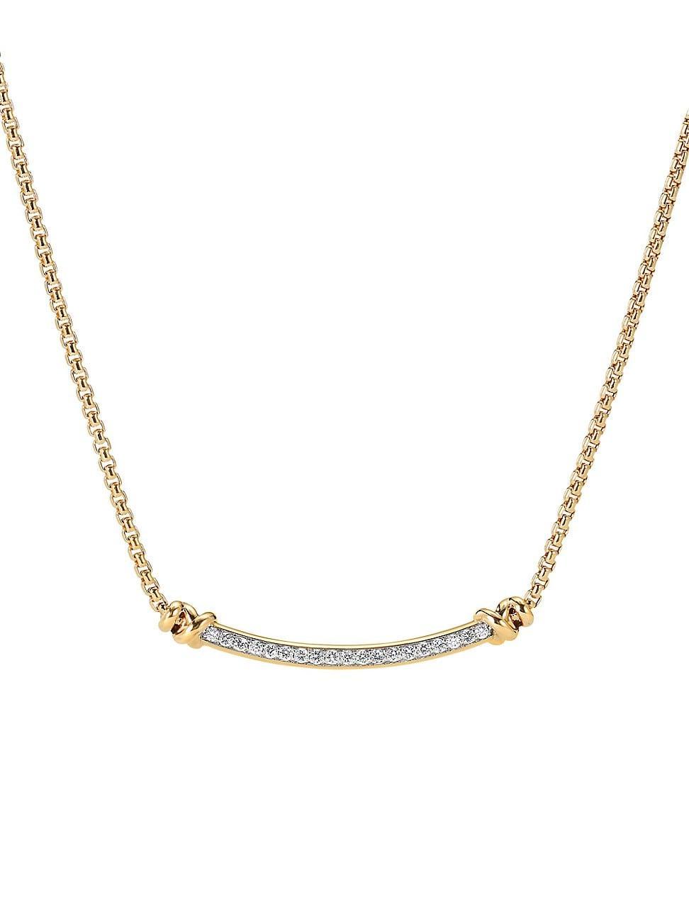 Womens Helena Necklace In 18K Yellow Gold With Diamonds Product Image