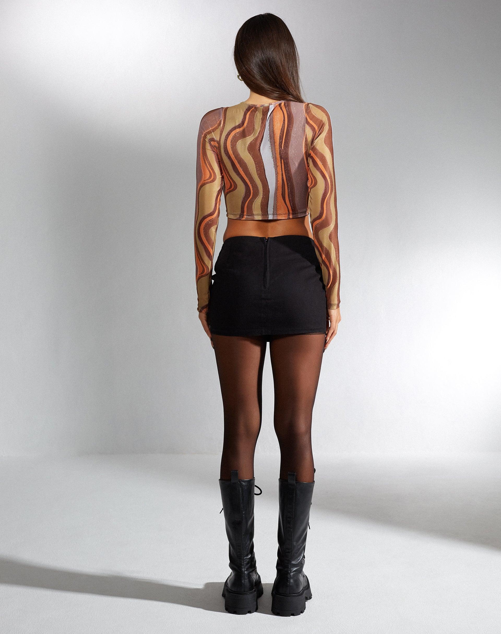 Cora Crop Top in Earthy Gradient Product Image