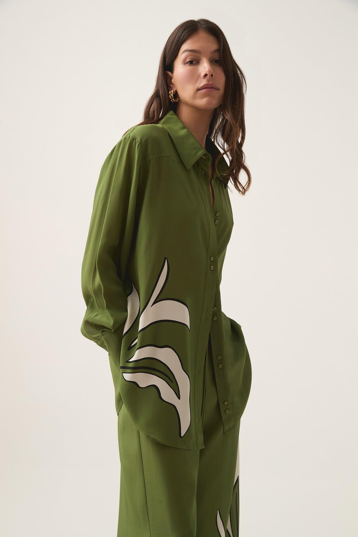 Planetary Silk Oversized Shirt Product Image