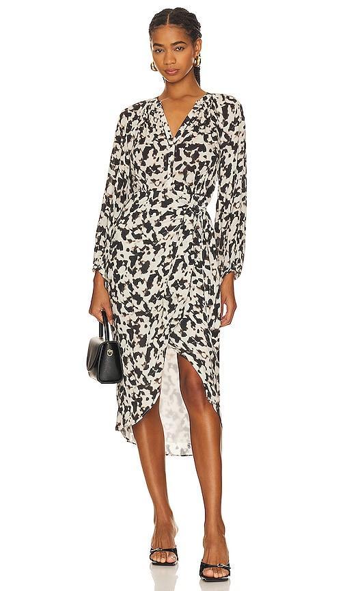 Womens Tyra Tie-Waist Print Midi-Dress Product Image