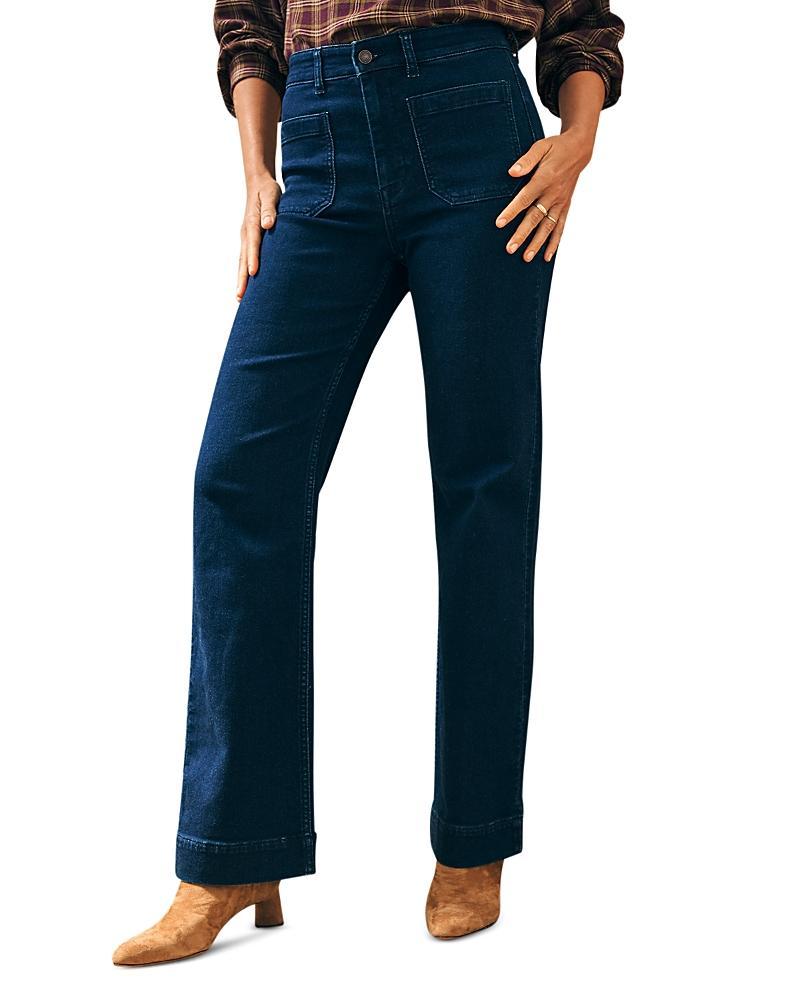 Faherty Stretch Terry Wide Leg Pants Product Image