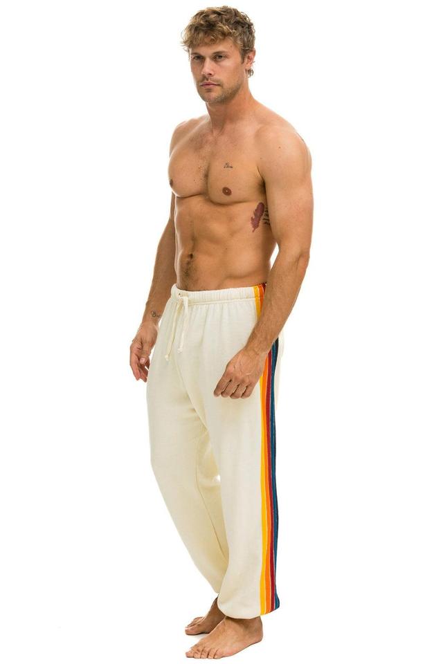 5 STRIPE SWEATPANTS - VINTAGE WHITE  Product Image