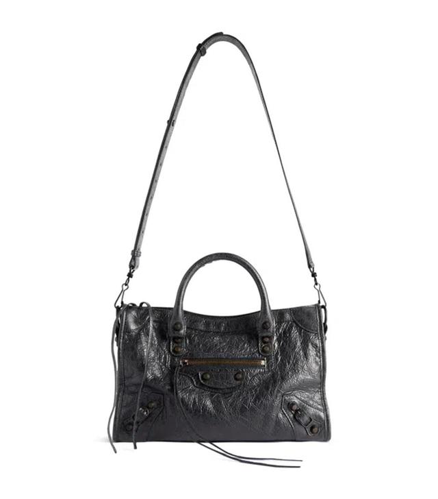 BALENCIAGA Small Leather Le City Top-handle Bag In Black Product Image