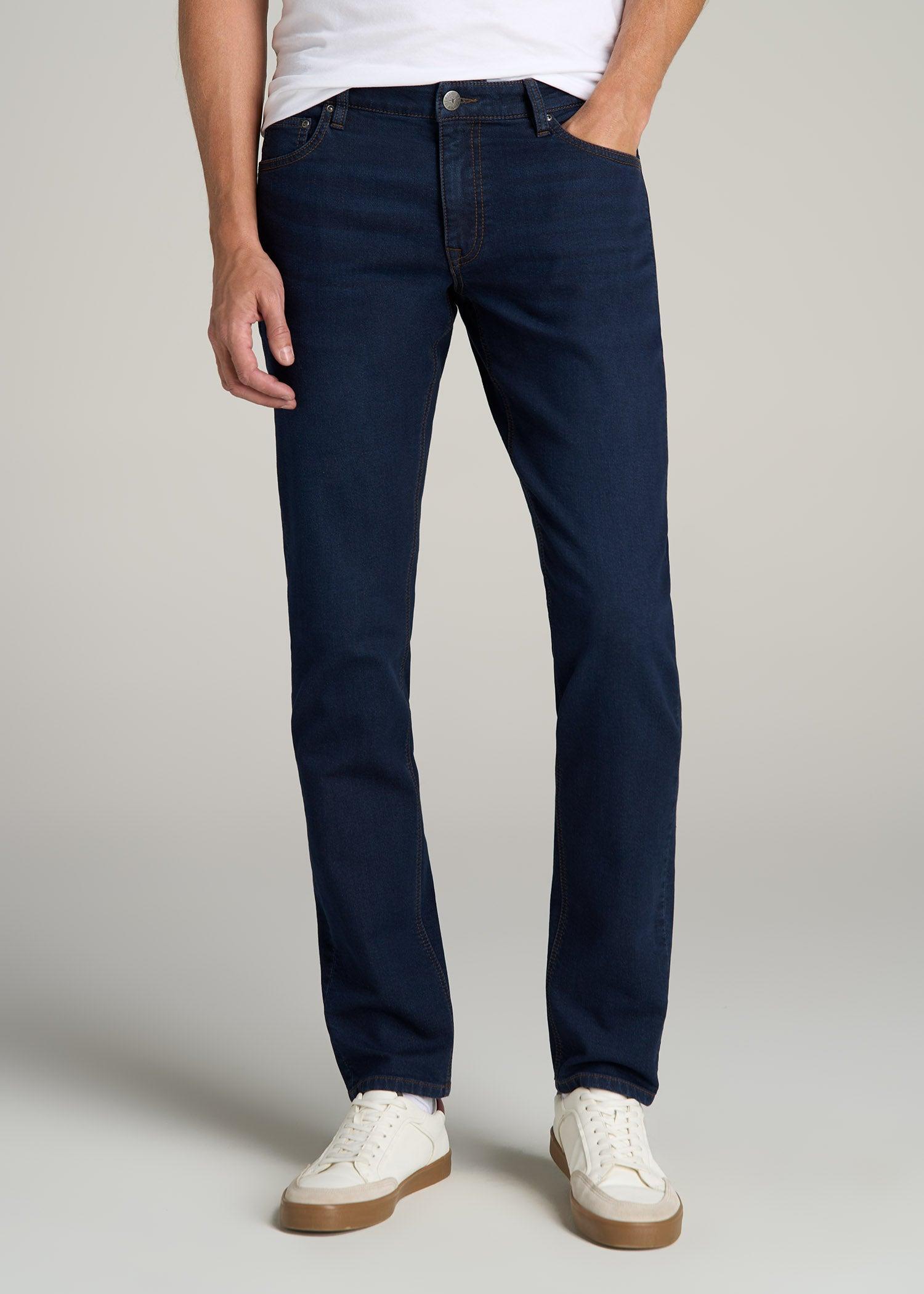 Carman TAPERED Fleeced Jeans for Tall Men in Rockies Blue Male Product Image