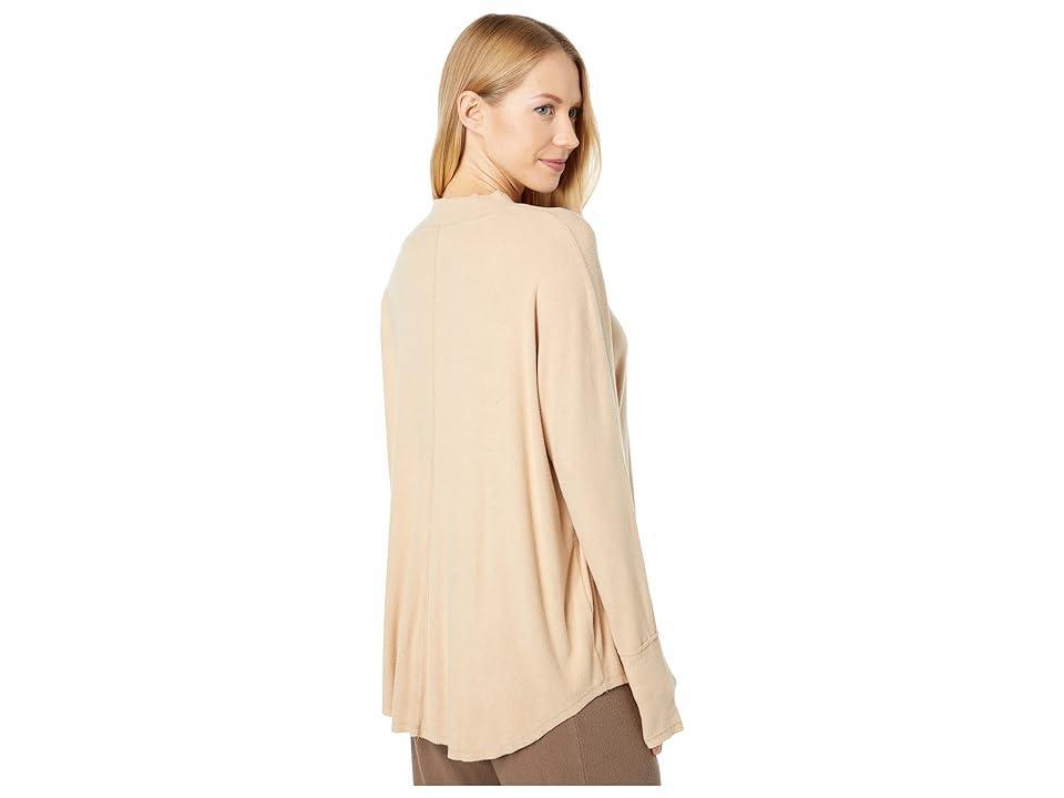 Mod-o-doc Brushed Rib Long Sleeve Mock Neck Dolman Tunic (Camel) Women's Clothing Product Image