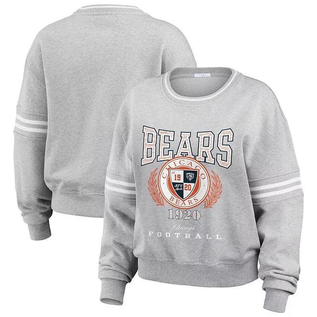 Womens WEAR by Erin Andrews Heather Gray Chicago Bears Pullover Sweatshirt Product Image