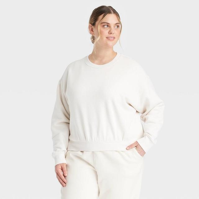 Womens Leisure Studio Pullover Sweatshirt - Universal Thread Cream 4X Product Image