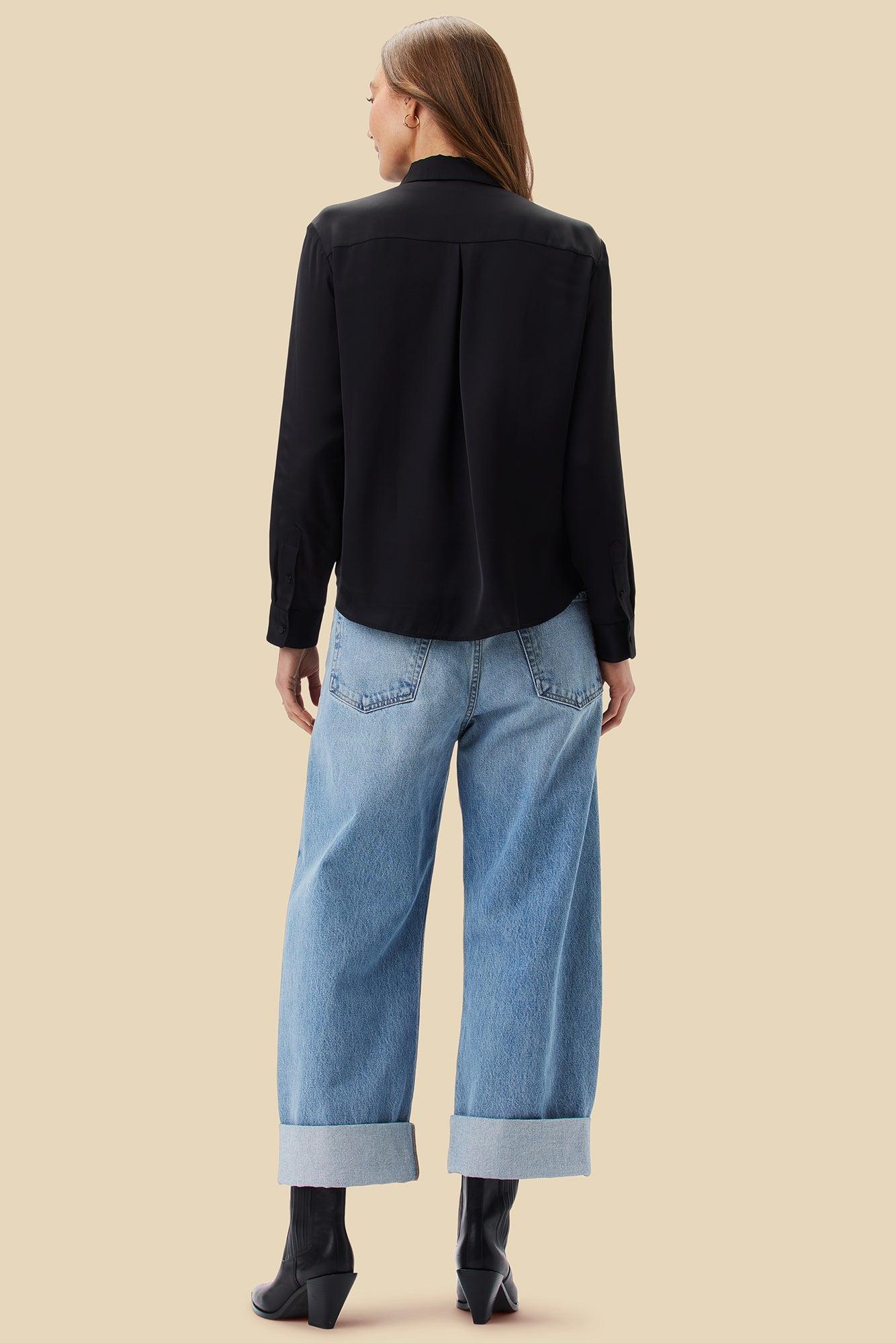 Bixby Pocket Blouse - Black Product Image