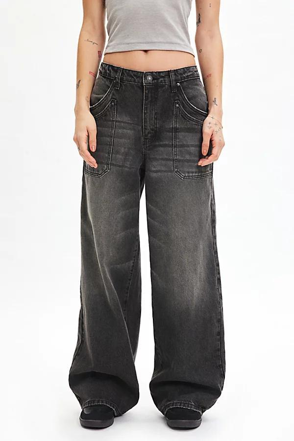 GUESS JEANS GUESS ORIGINALS Double Pocket Wide Leg Jean Womens at Urban Outfitters Product Image