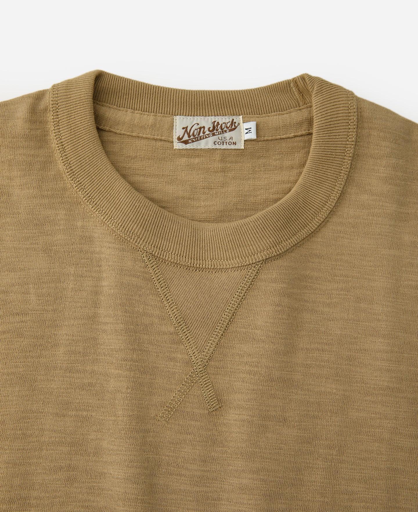 10.5 oz US Cotton Tubular Gusset T-Shirt - Sand Product Image