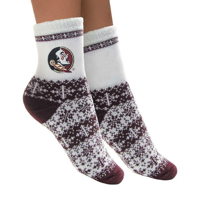 Womens ZooZatz Florida State Seminoles Fuzzy Holiday Crew Socks Product Image