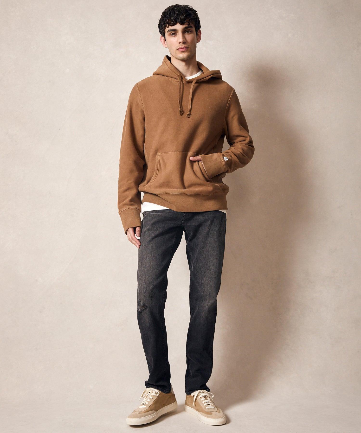 Champion Midweight Popover Hoodie Sweatshirt in Leather Brown Product Image