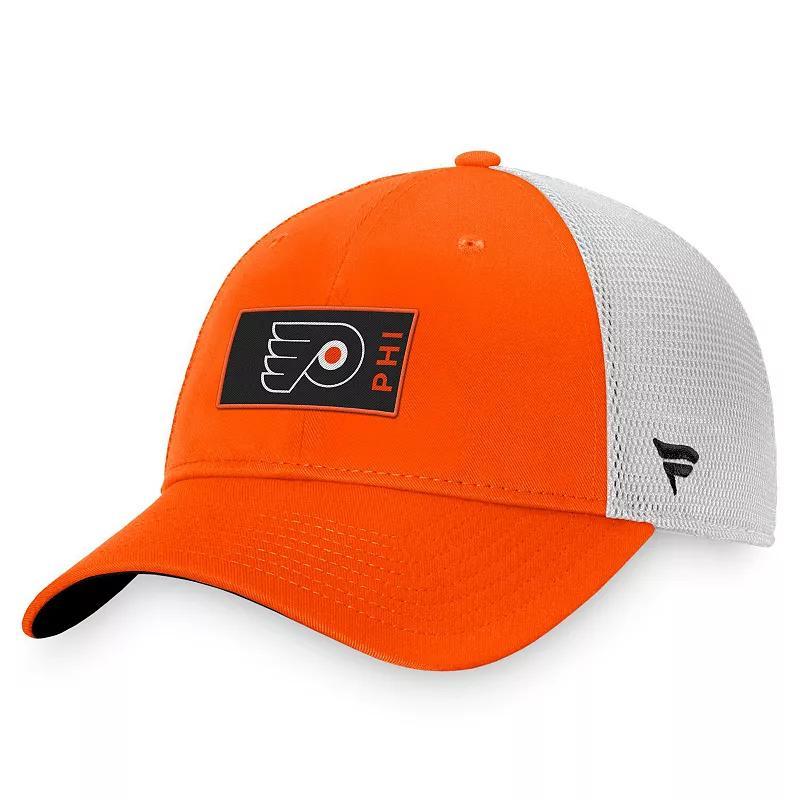 Mens Fanatics Orange Philadelphia Flyers Authentic Pro Rink Trucker Snapback Hat Product Image