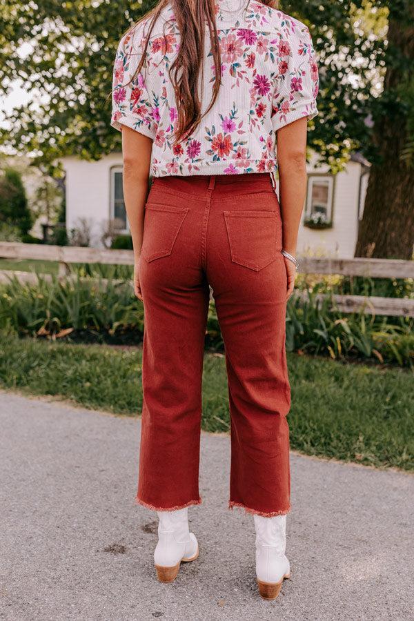 The McKenzie High Waist Jean In Rust Product Image