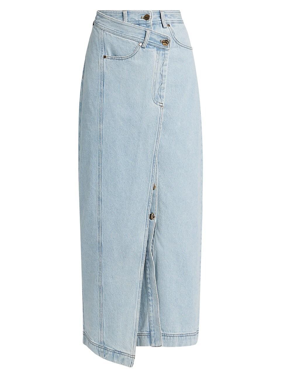 Womens Amesbury Asymmetric Denim Skirt product image