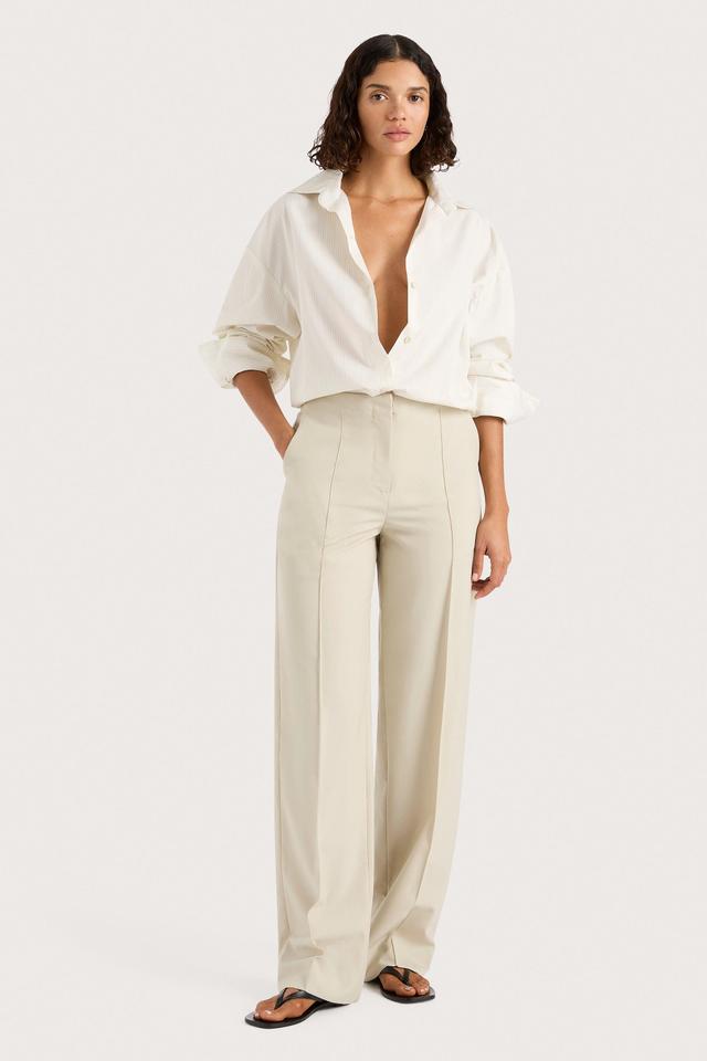 Freja Shirt Cream Pinstripe Product Image