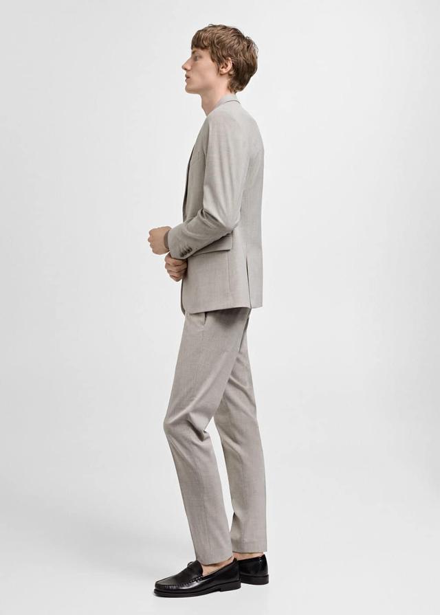 MANGO MAN - Super slim-fit suit blazer in stretch fabric light heather greyMen Product Image