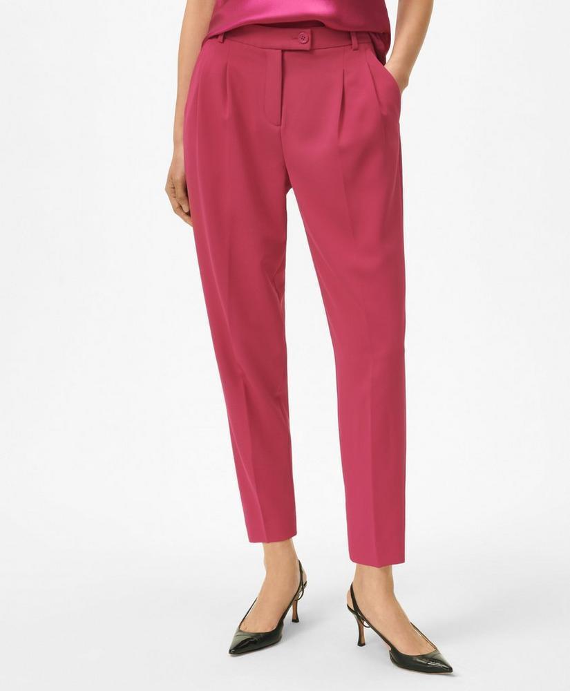 Cropped Fine Twill Crepe Pants Product Image