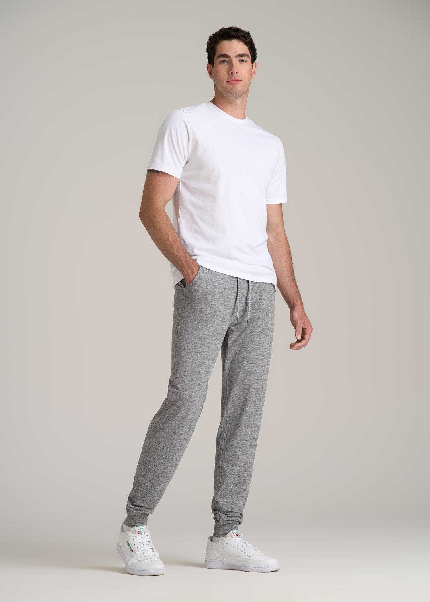 Weekender Stretch Lounge Joggers for Tall Men in Heathered Grey Male Product Image