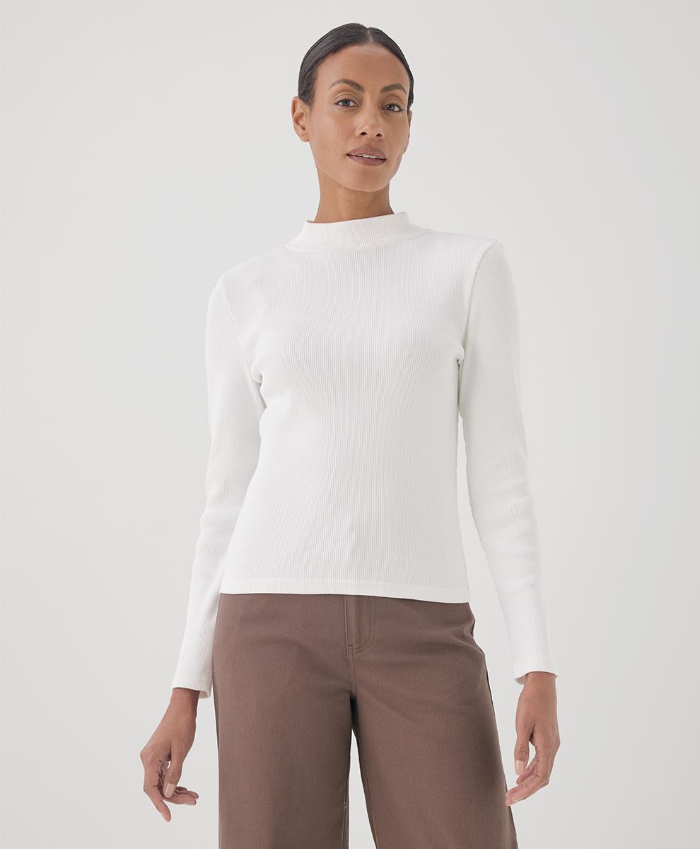 Womens Favorite Rib Mockneck Top XL Product Image