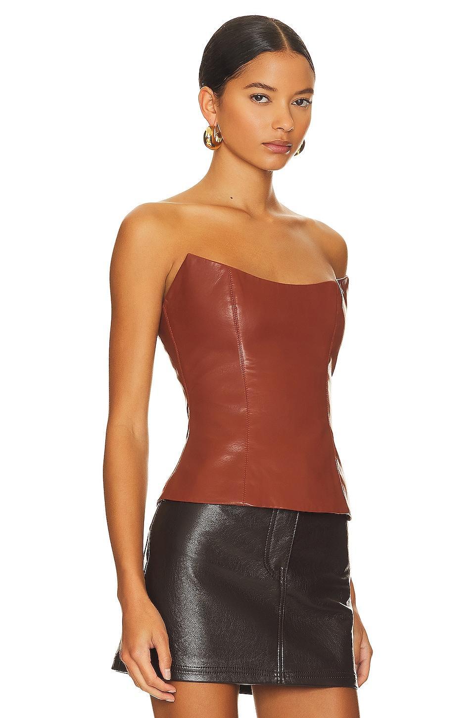 Leather Corset Top Rozie Corsets Product Image