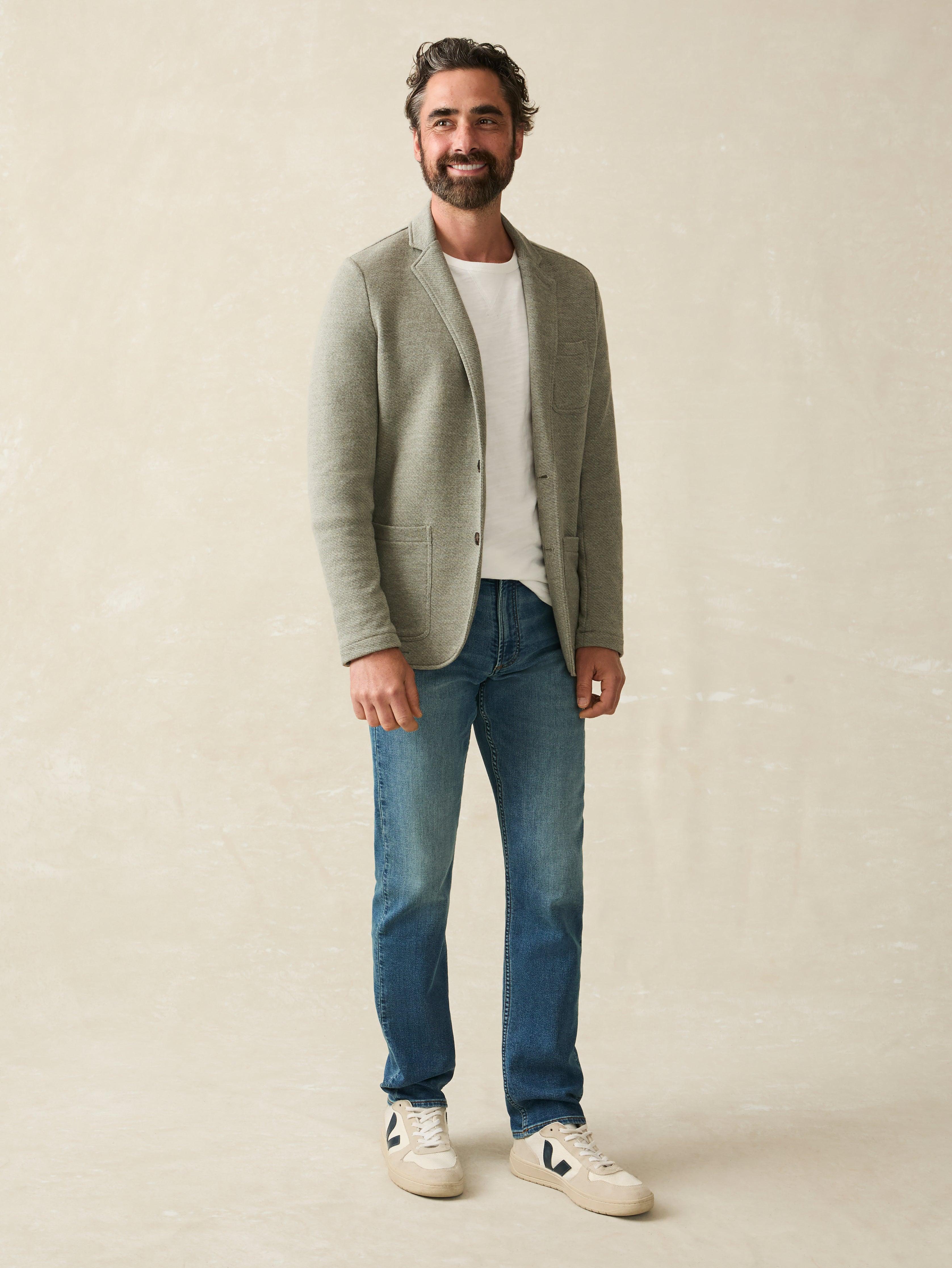 Inlet Knit Blazer (Tall) - Olive Brush Melange Male Product Image