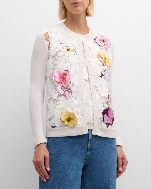 Orchid Embroidered Lace Cardigan Product Image