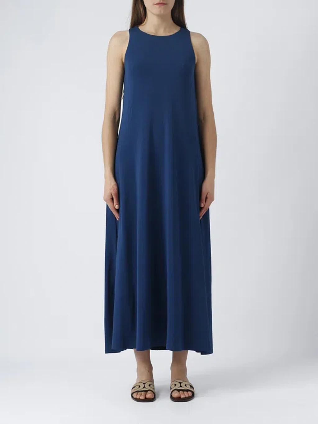 MAX MARA Supremo Jersey Sleeveless Dress In Blue Product Image